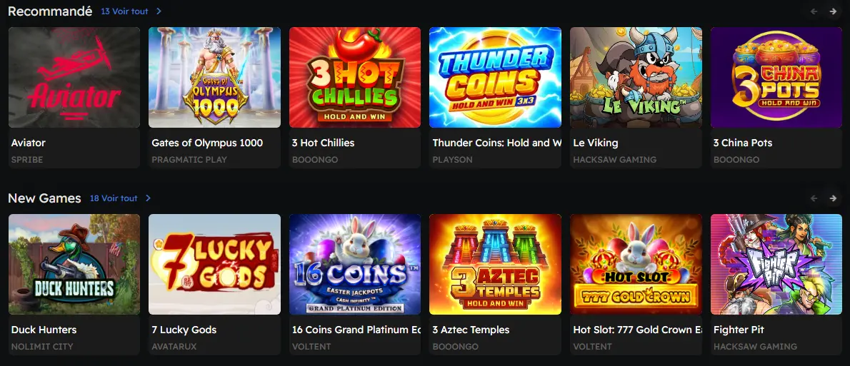 Jeux casino au Betzino