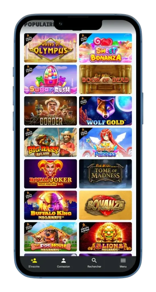 Inscription l'application mobile au Betzino